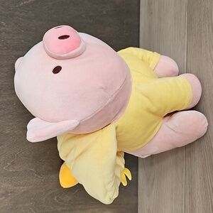 MINISO Sitting Piglet In A Duck Costume Soft 12" Plush
